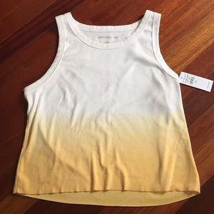 White/Yellow Ombré Tank Top